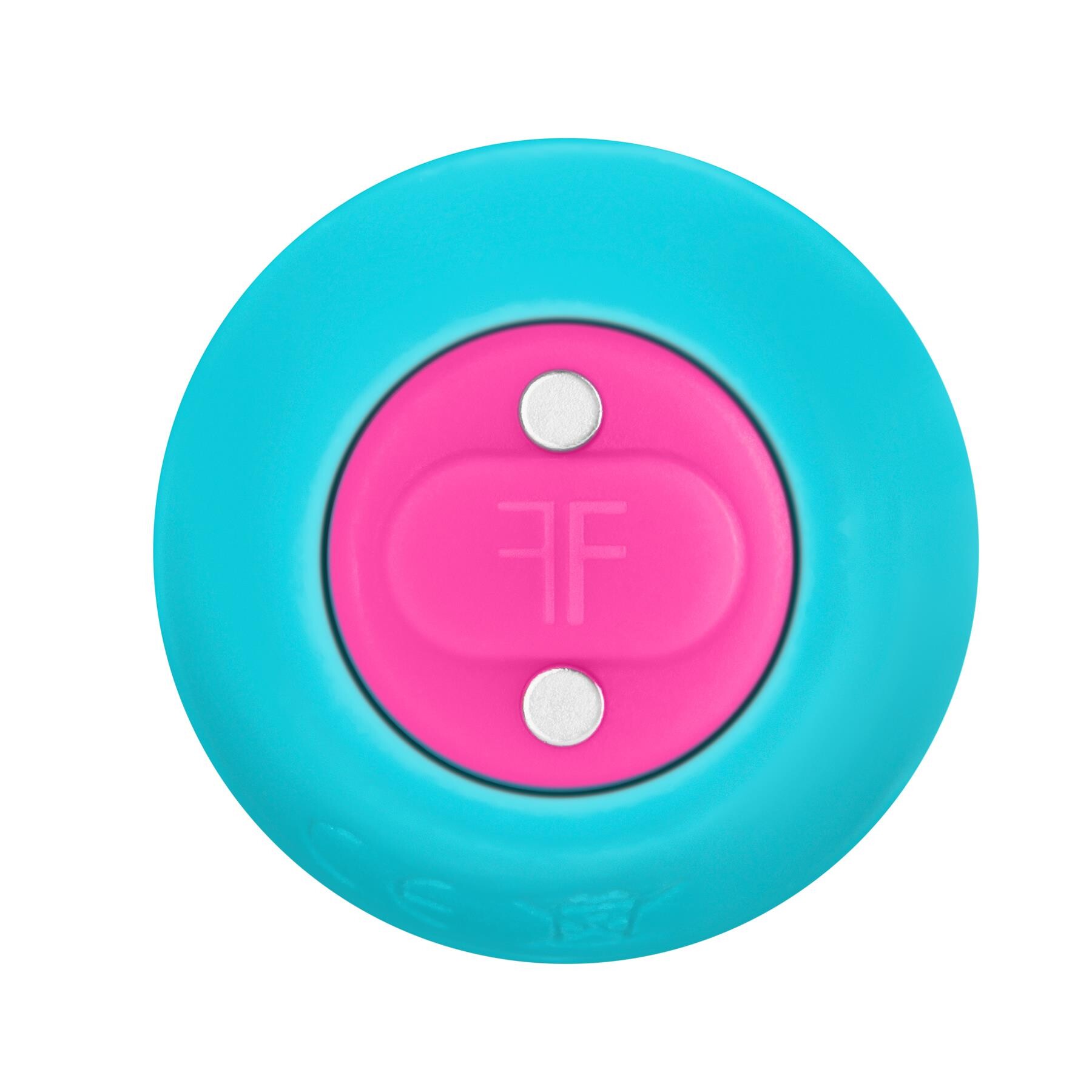 Femme Funn Ultra Bullet Massager turquoise downward showing where to charge
