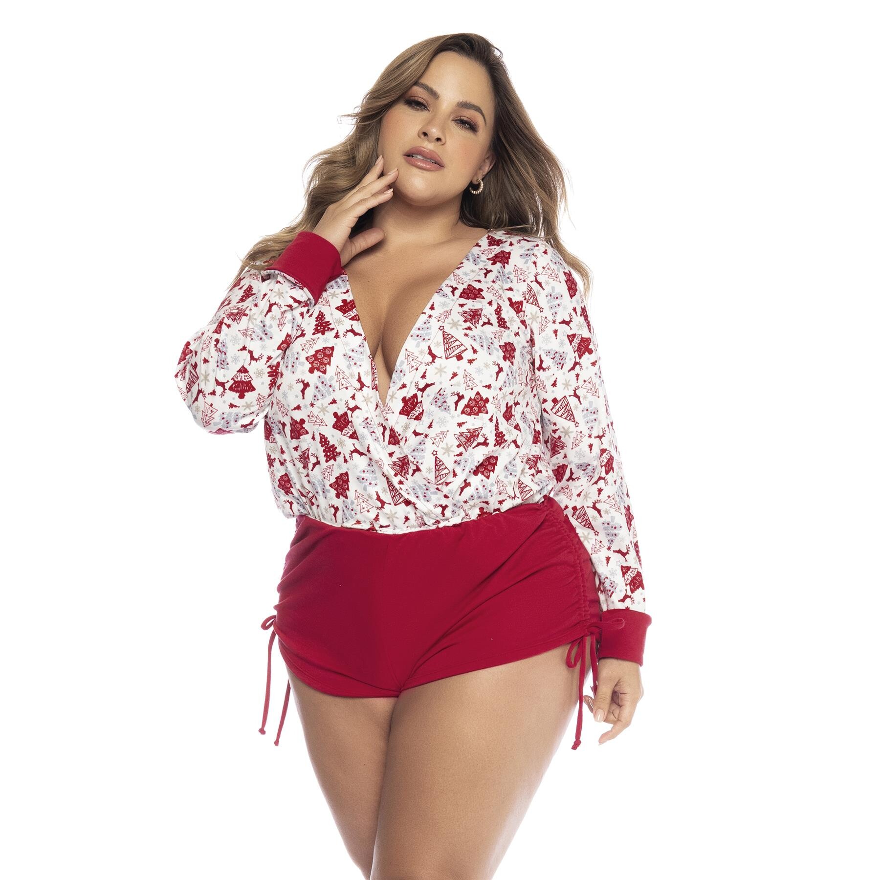 Holly Long Sleeve Onesie queen front