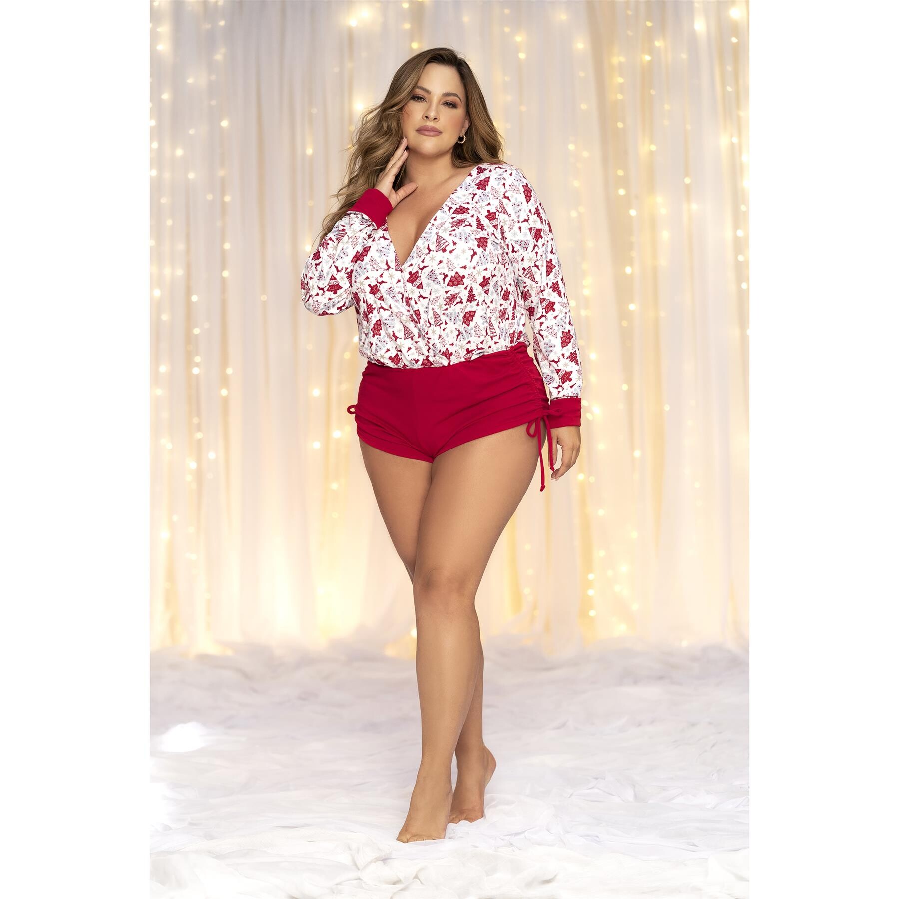 Holly Long Sleeve Onesie queen glam front