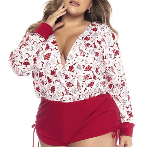 Holly Long Sleeve Onesie queen cropped front