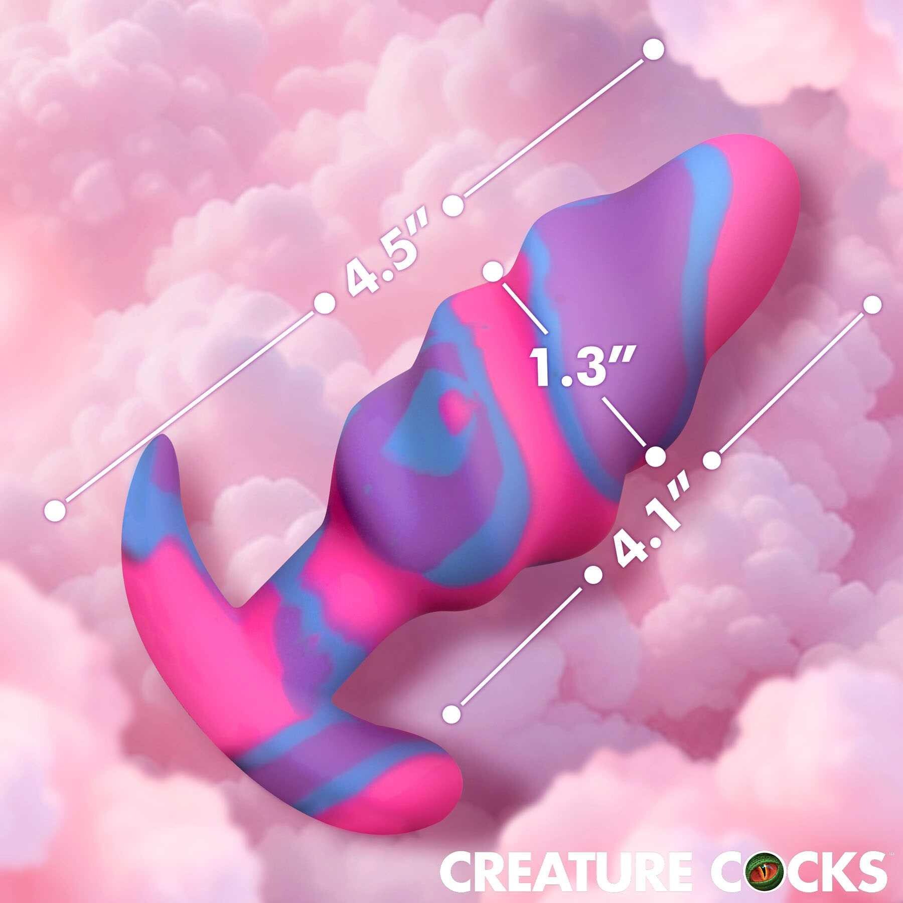 CREATURE COCKS UNICORN SWIRL SILICONE BUTT PLUG