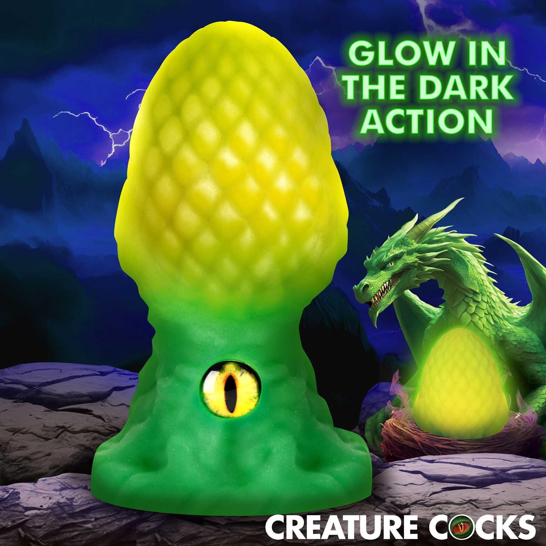 CREATURE COCKS EYE OF THE DRAGON SILICONE BUTT  glow in the dark