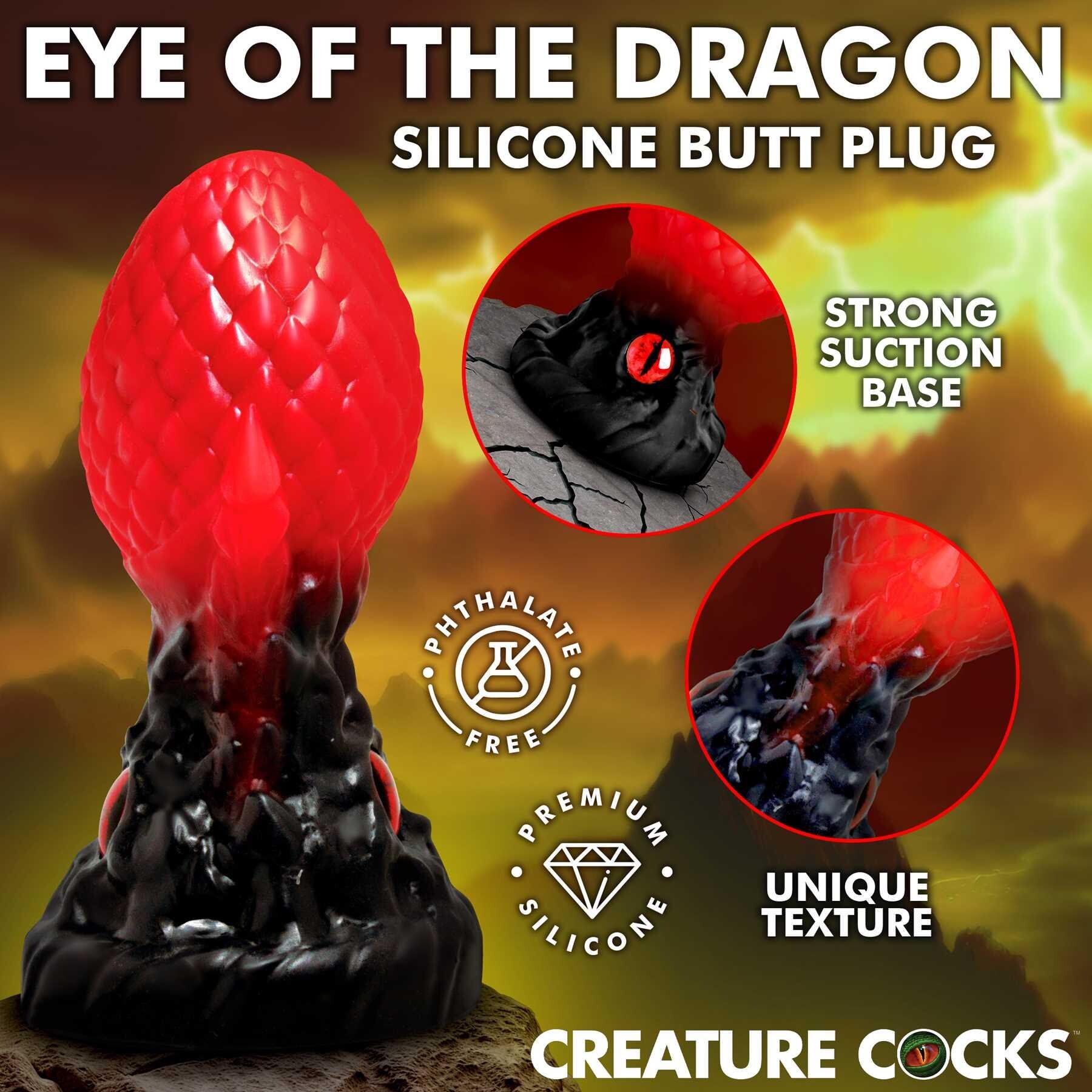 CREATURE COCKS EYE OF THE DRAGON SILICONE BUTT PLUG