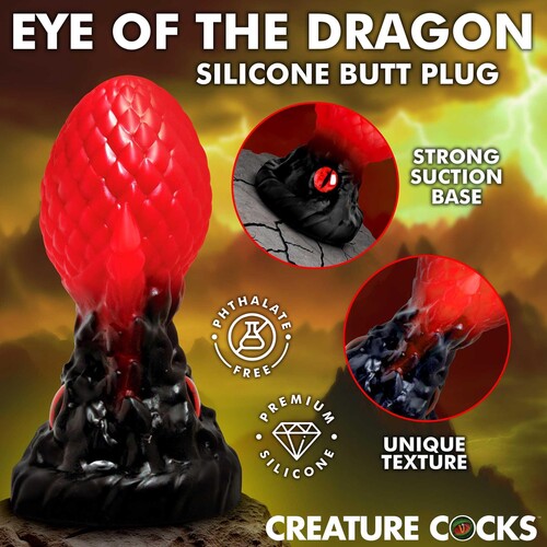 CREATURE COCKS EYE OF THE DRAGON SILICONE BUTT PLUG