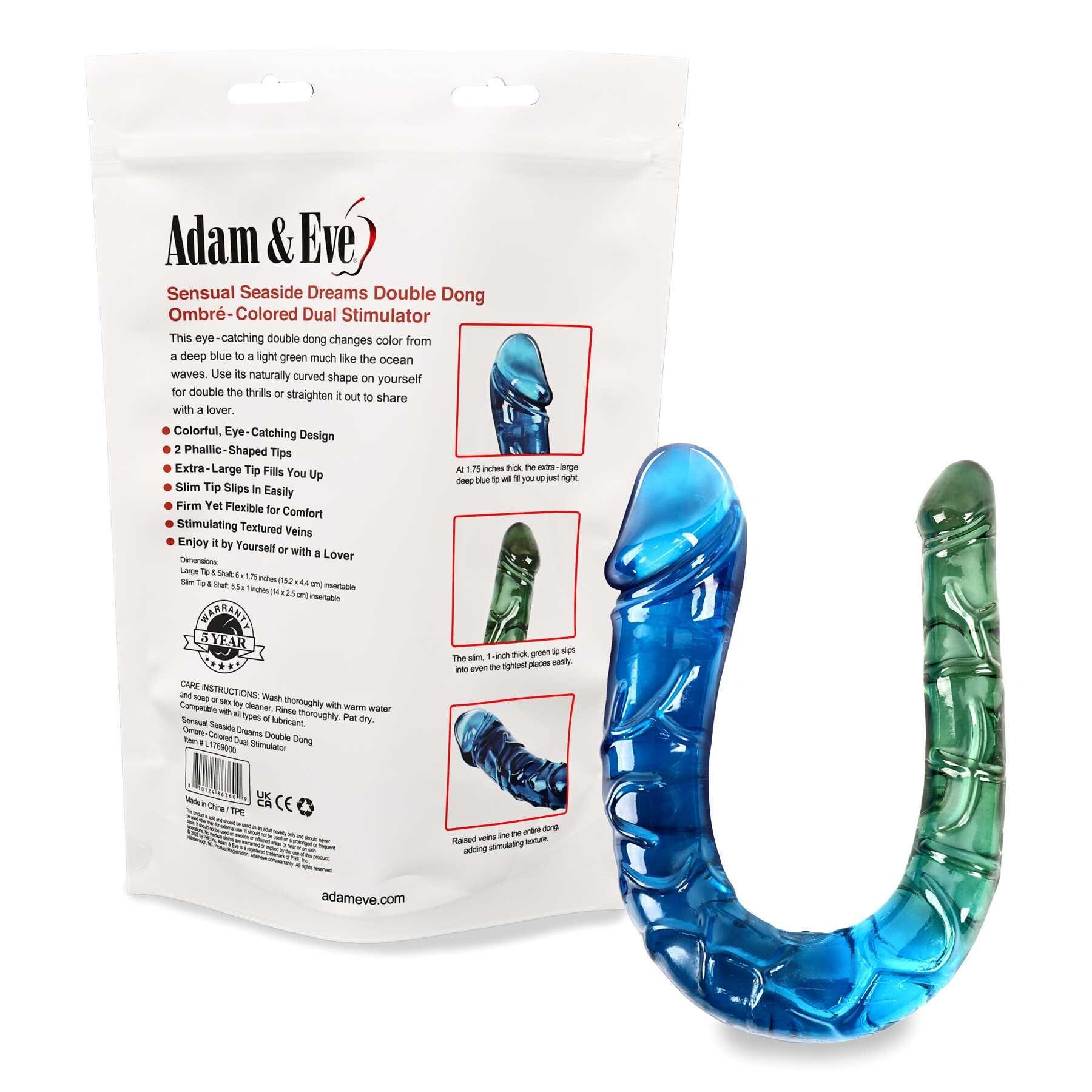 A&E SENSUAL SEASIDE DREAMS DOUBLE DONG product with packaging