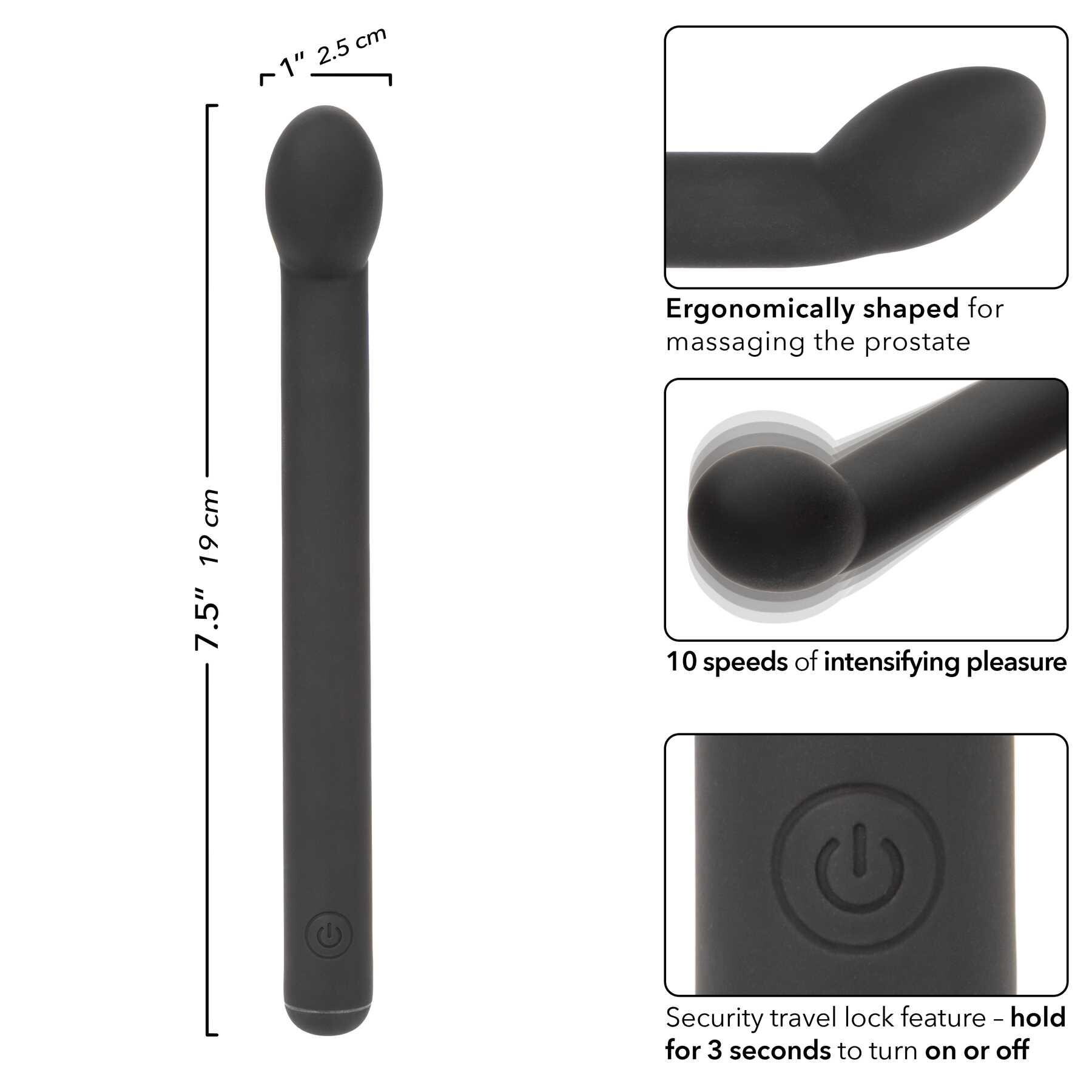 Dr. Joel Kaplan® Rechargeable Prostate Massager specs