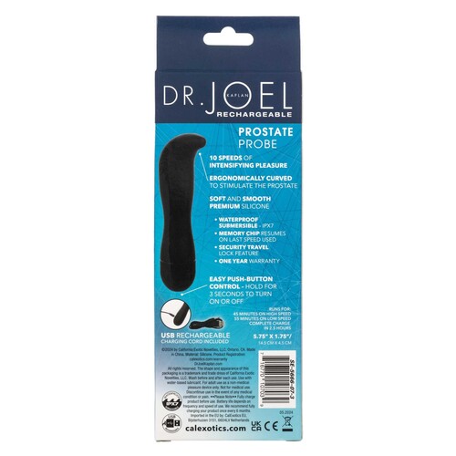 Dr. Joel Kaplan® Rechargeable Prostate Probe package specs