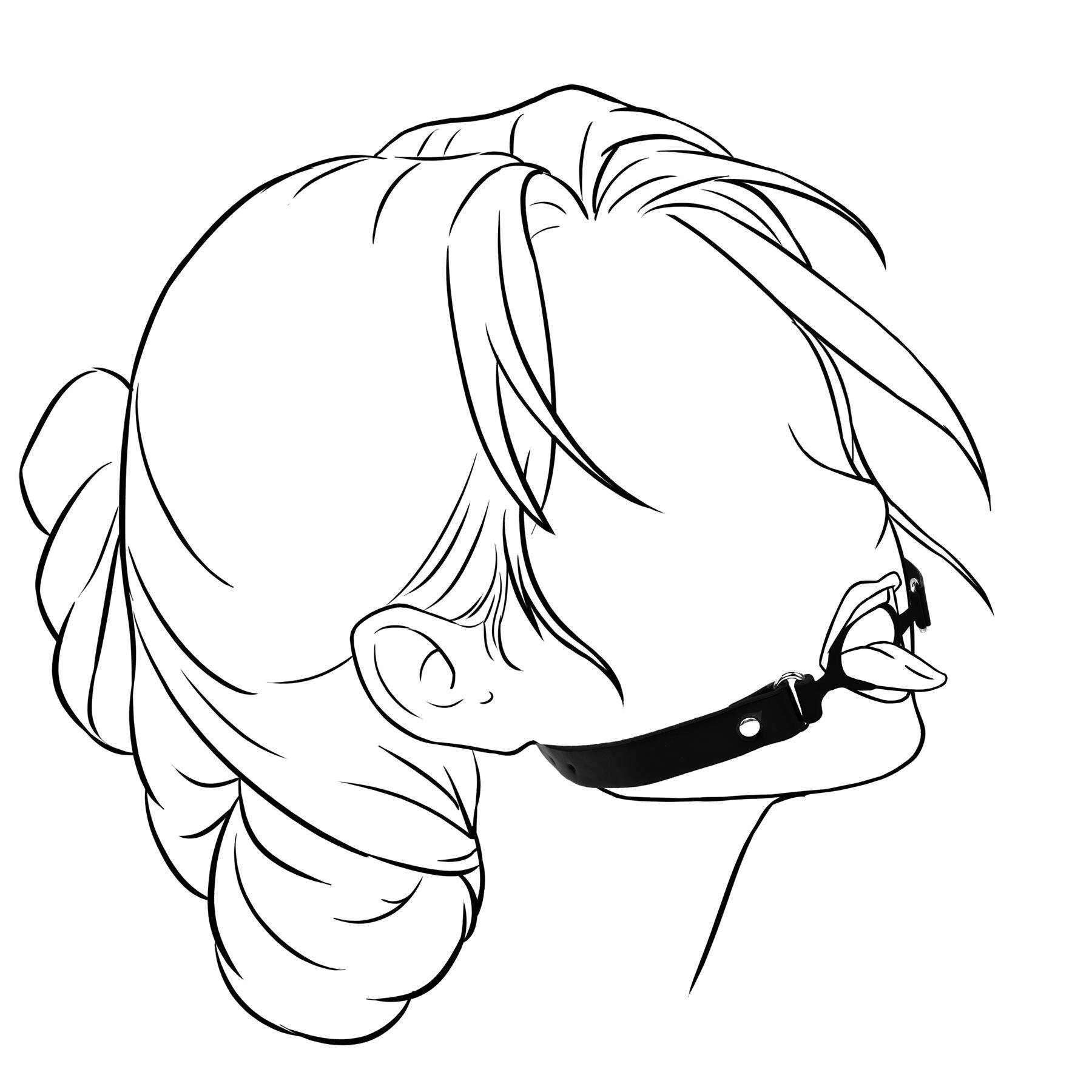 Open Mouth Ball Gag - Product on Illustration