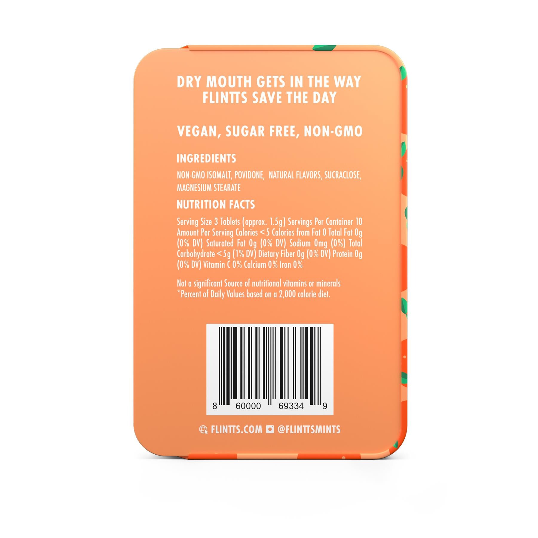 Flintts Mouthwatering Sour Tangerine back