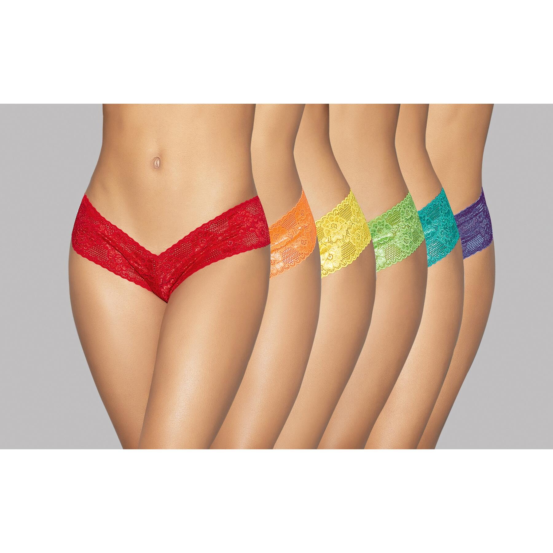 NEON RAINBOW LOW RISE 6/PACK