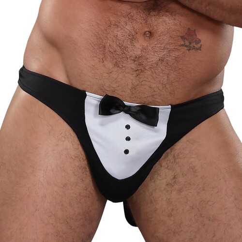 Novelty Matre D' Thong front cropped
