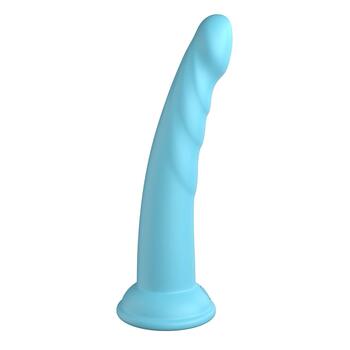 Dillio Platinum Slim 7 Silicone Dildo blue side view