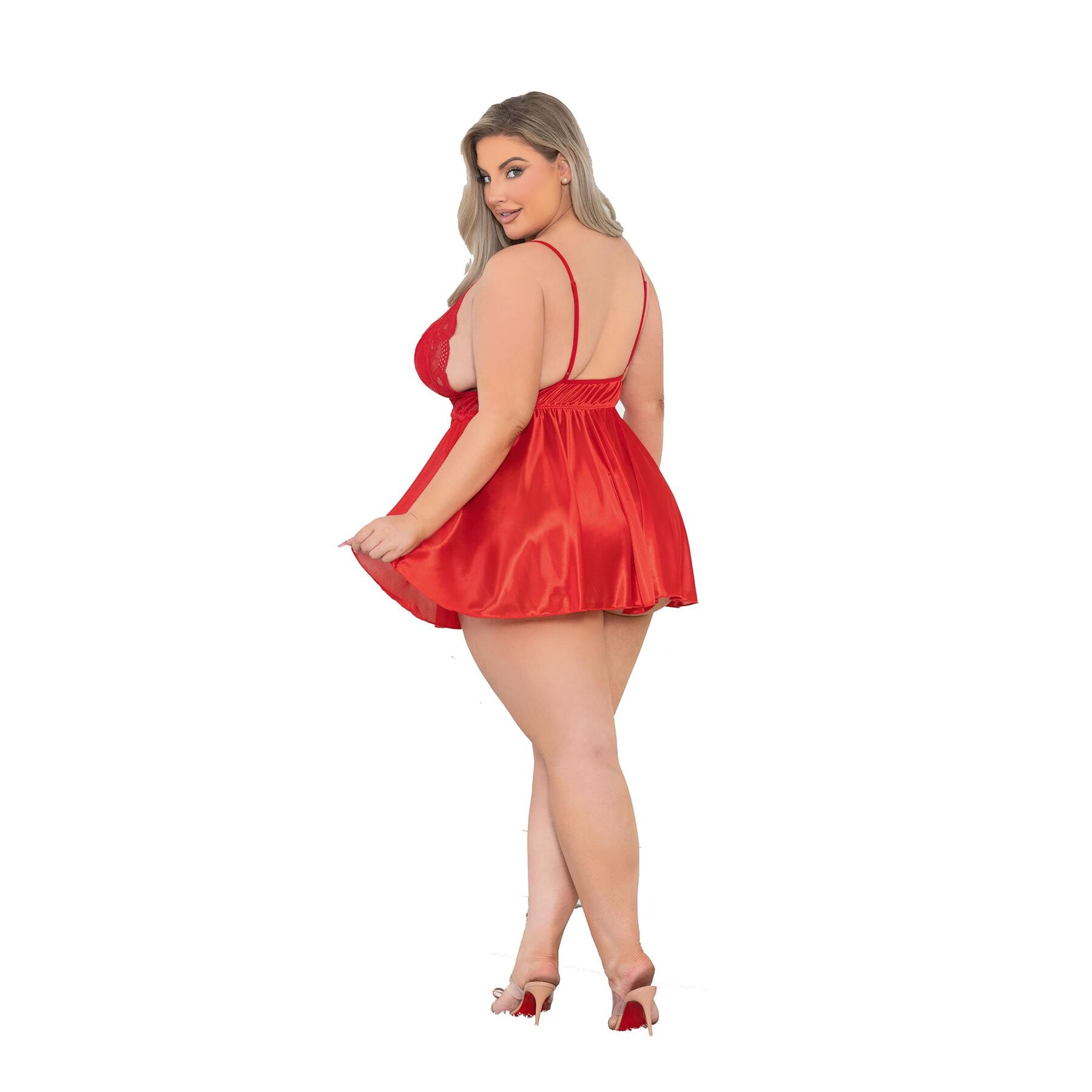 Satin Baby Doll & G-String queen back