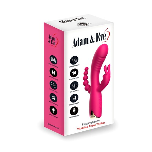Adam & Eve Hopping Bunny Triple Stimulator - Packaging