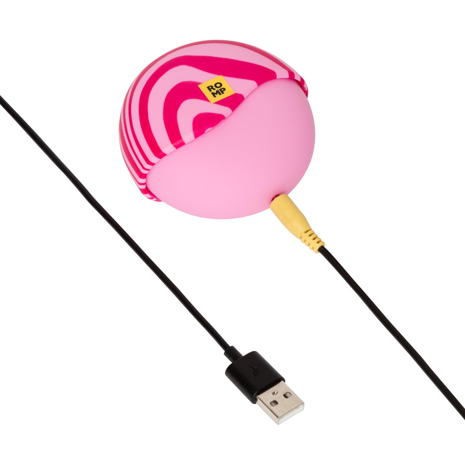 Romp Spin Clitoral Stimulator - Showing Where Charging Cord is Placed