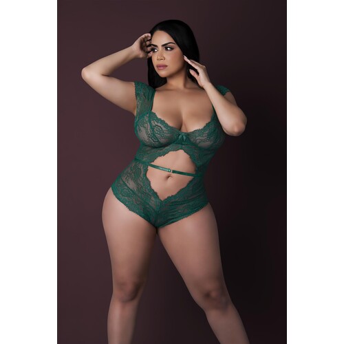 Evermore Cutout Romper queen front glam