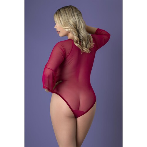 Black Cherry  3/4 Sleeve Playsuit back