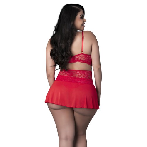 Sugar High Bralette, Cincher Skirt & Thong Set queen back