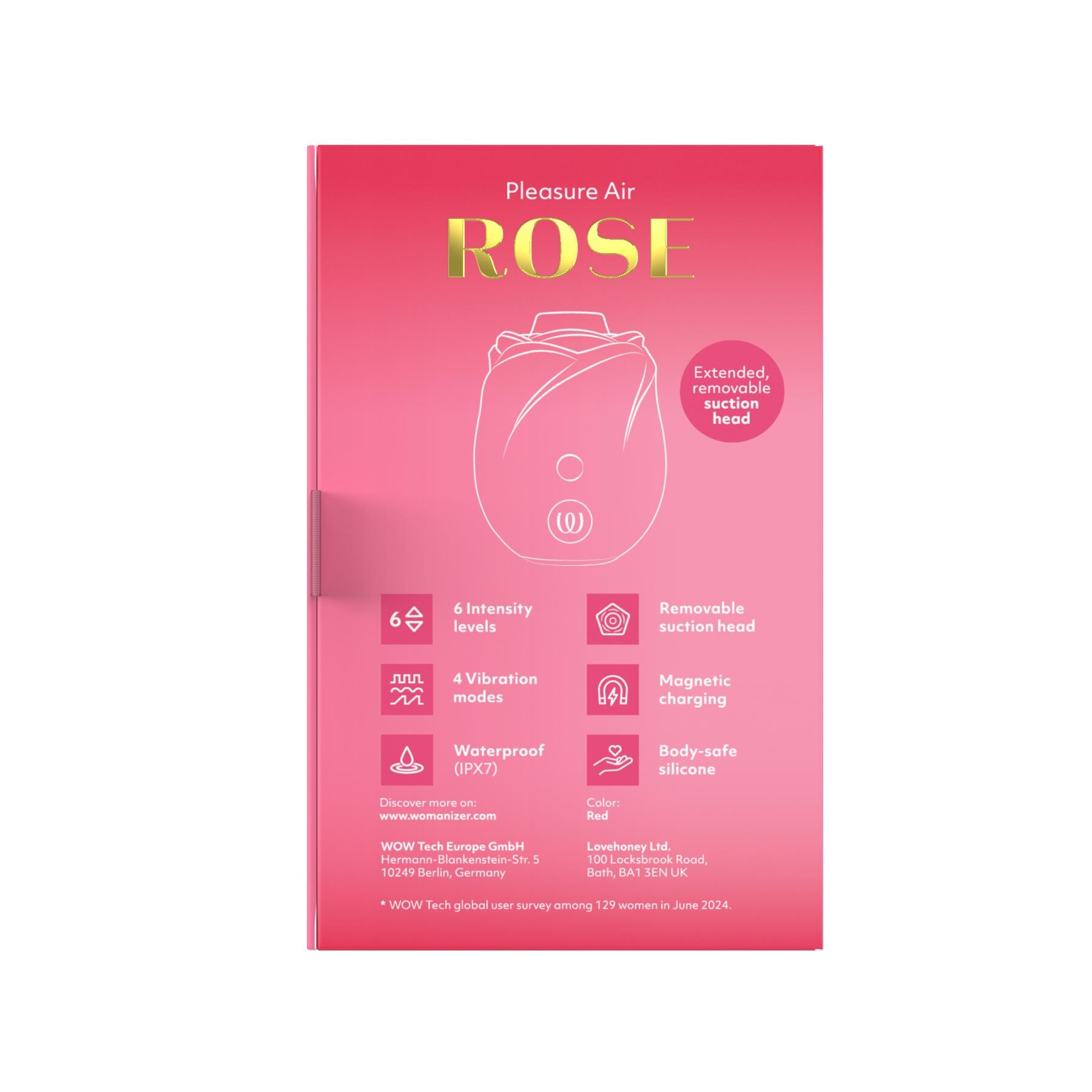 Womanizer Pleasure Air Rose - Features
