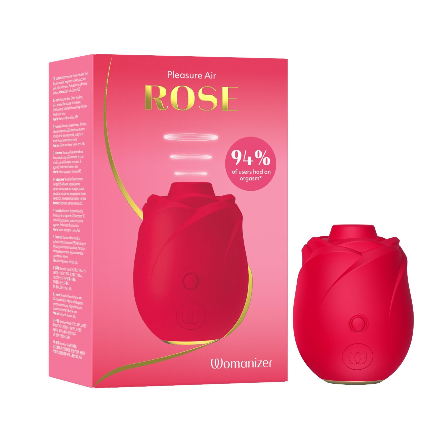 Womanizer Pleasure Air Rose - Product and Packaging