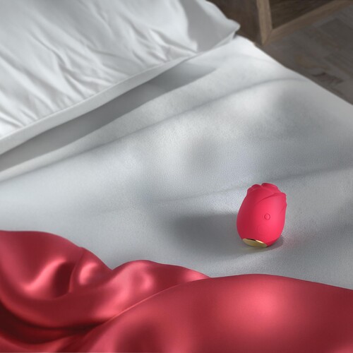 Womanizer Pleasure Air Rose - Lifestyle Shot - On Bed