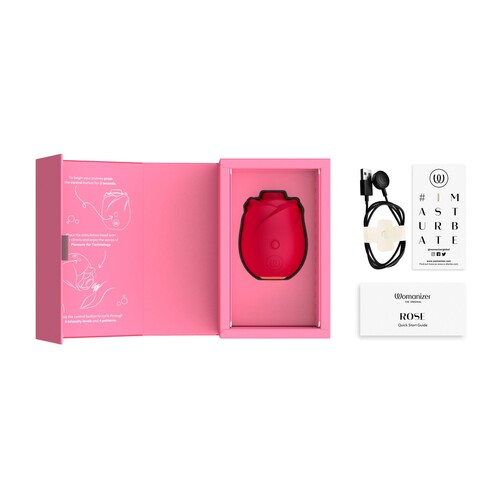 Womanizer Pleasure Air Rose - Open Box with Components