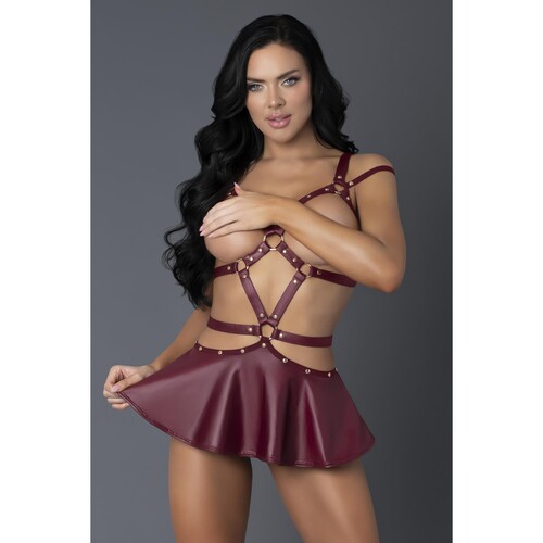 Lust Iris cage mini dress front