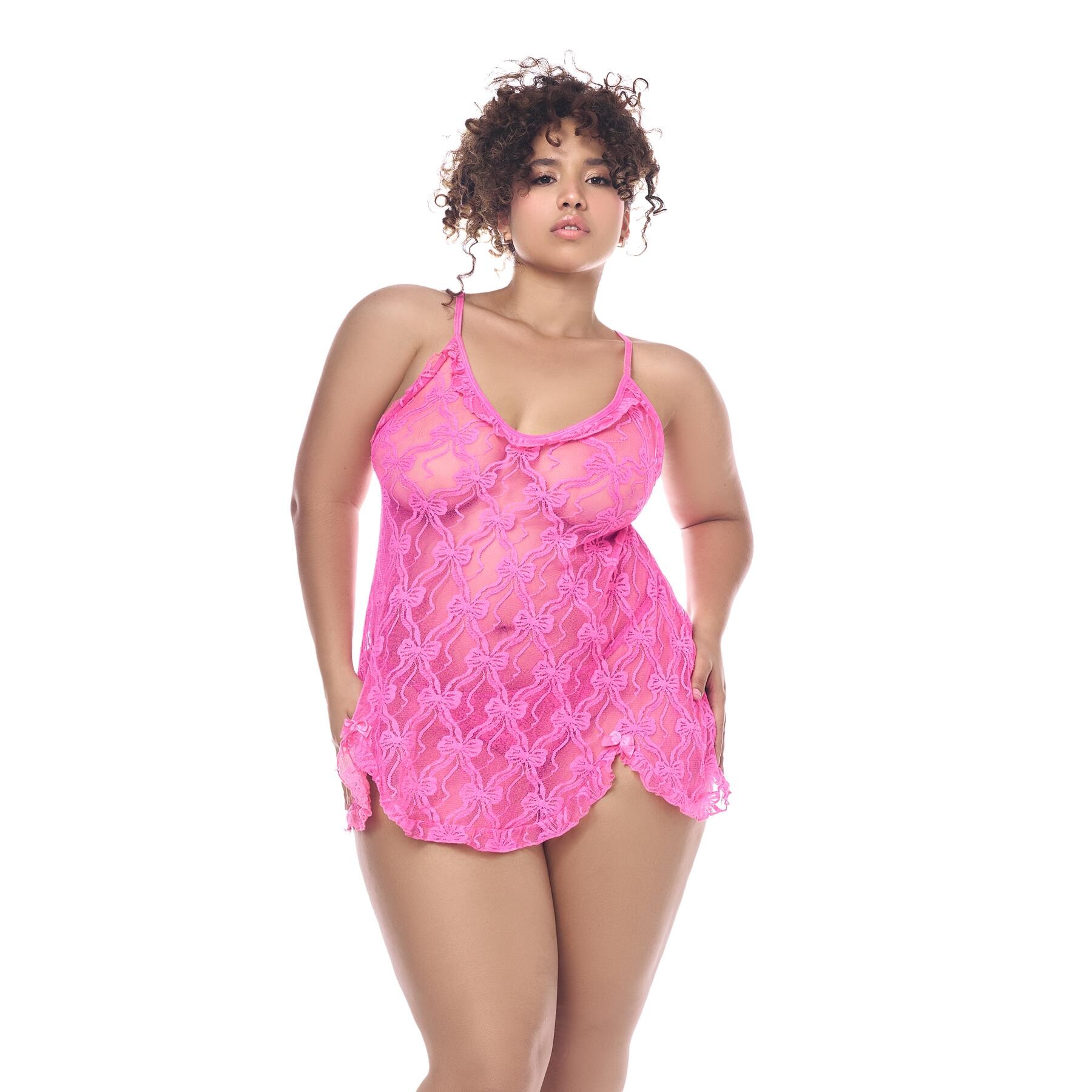 Tied with Desire : Babydoll with matching panty queen front view