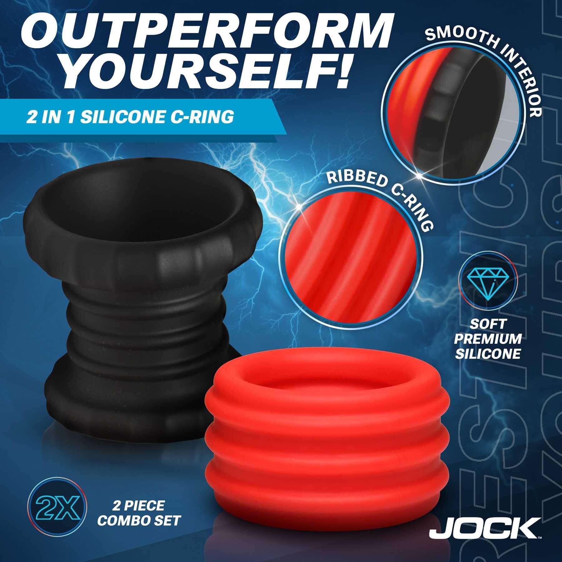 2 in 1 Silicone Cock Ring