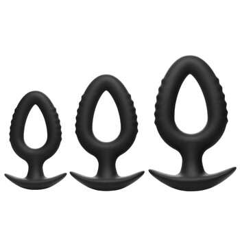 Pop Plugs 3 Piece Hollow Silicone Anal Trainer Set