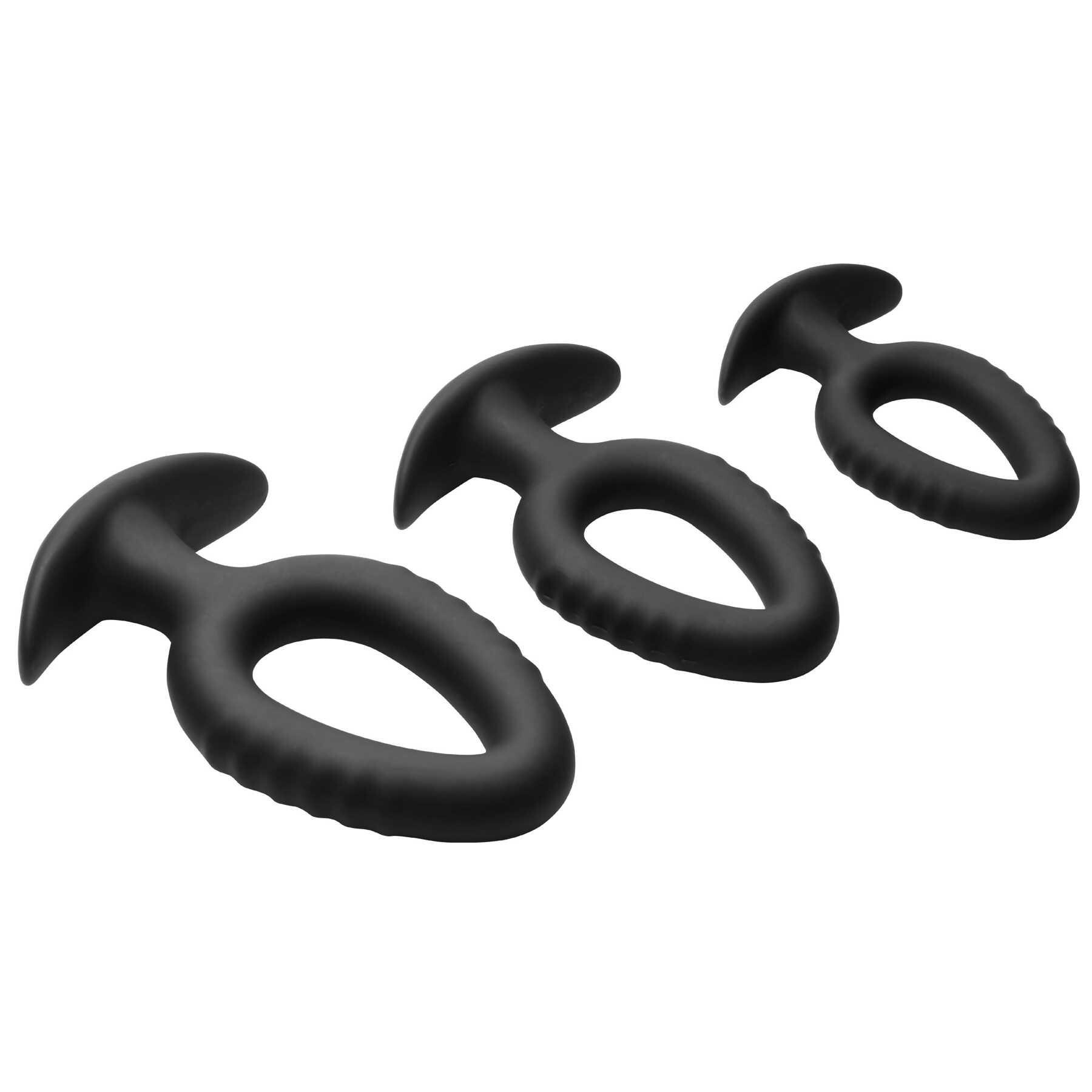 Pop Plugs 3 Piece Hollow Silicone Anal Trainer Set