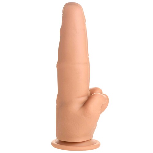The Pleaser Double Finger Silicone Dildo side view