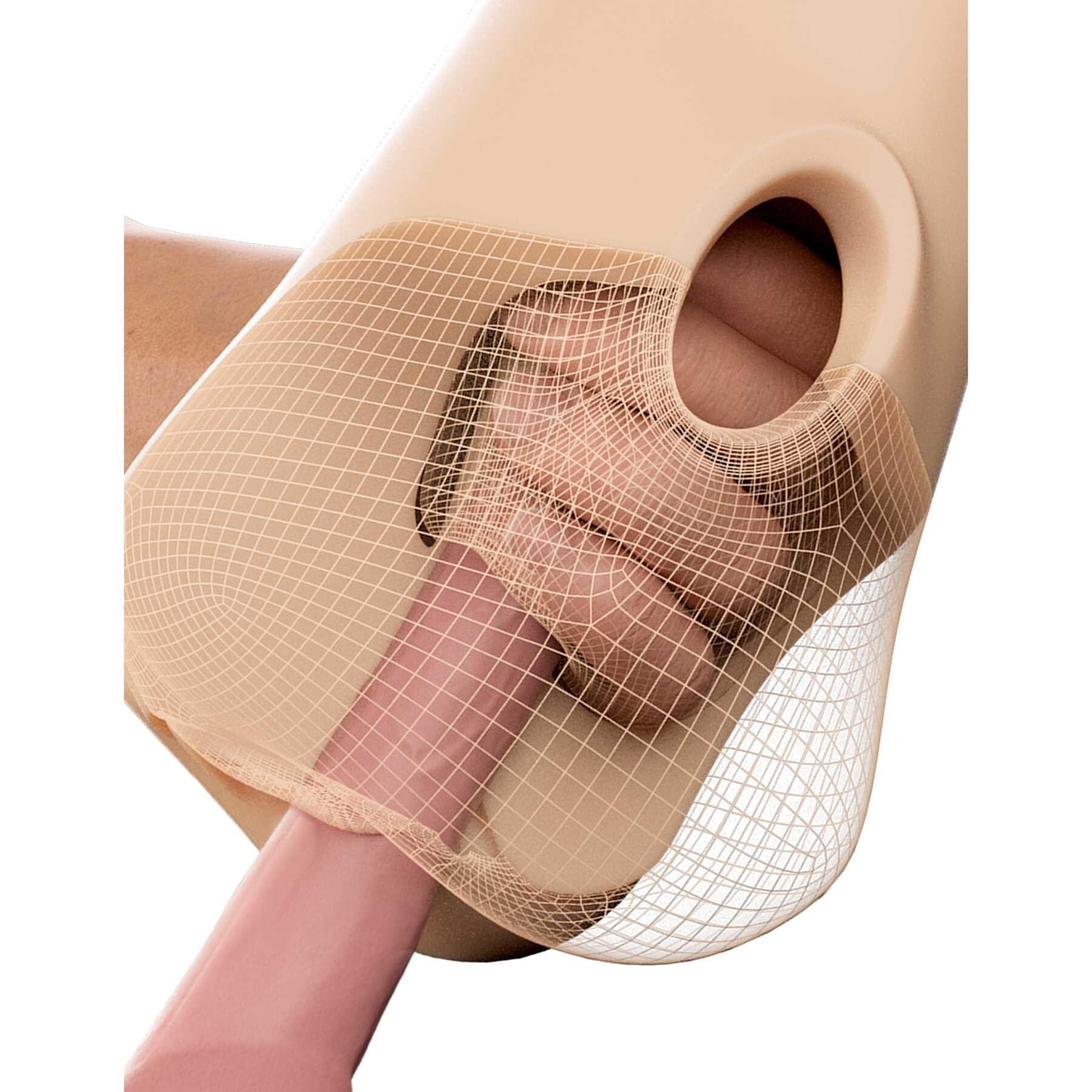 PDX Plus Double Pounder Vibrating Squeeze Stroker white demonstration