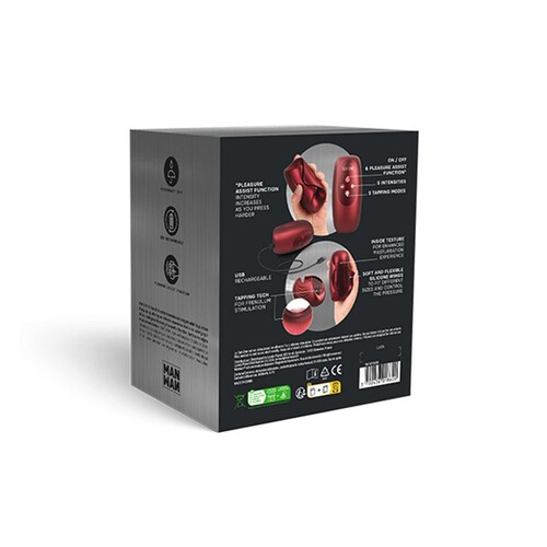ManMan Sub One Tapping Stimulator red packaging back of box