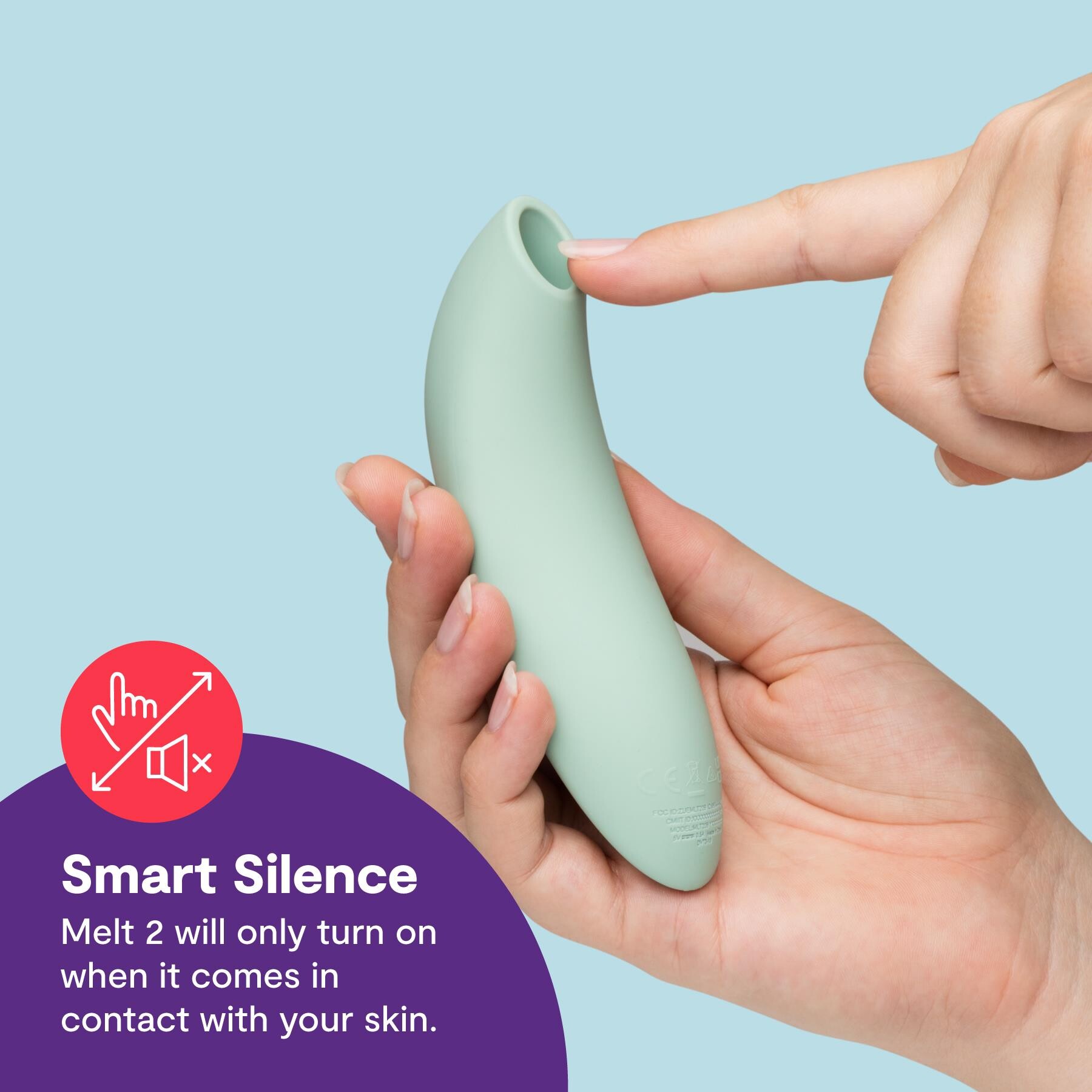 We-Vibe Pleasure Air Melt 2 - Hand Shot and Features