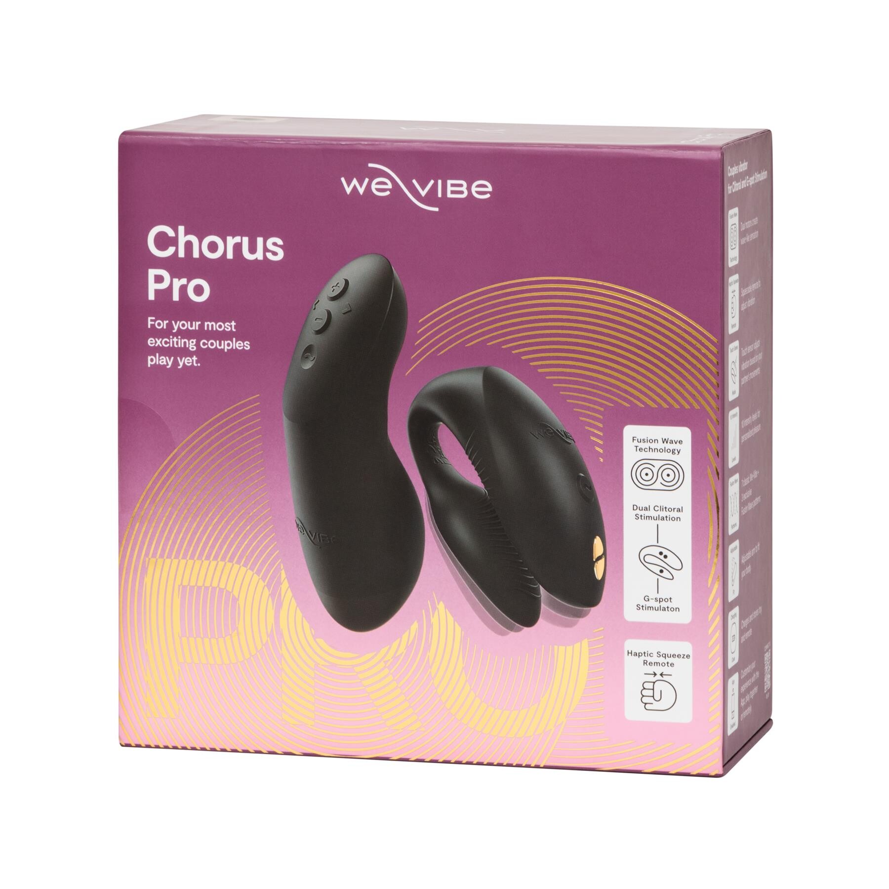 We-Vibe Chorus Pro App Enabled Couples Vibrator - Packaging Shot - Black