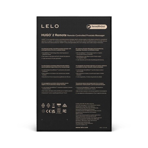 LELO Hugo 2 Prostate Massager w/ Remote specs