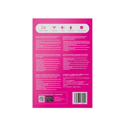 Lovense Lush Mini App Enabled Egg Vibrator - Packaging - Back