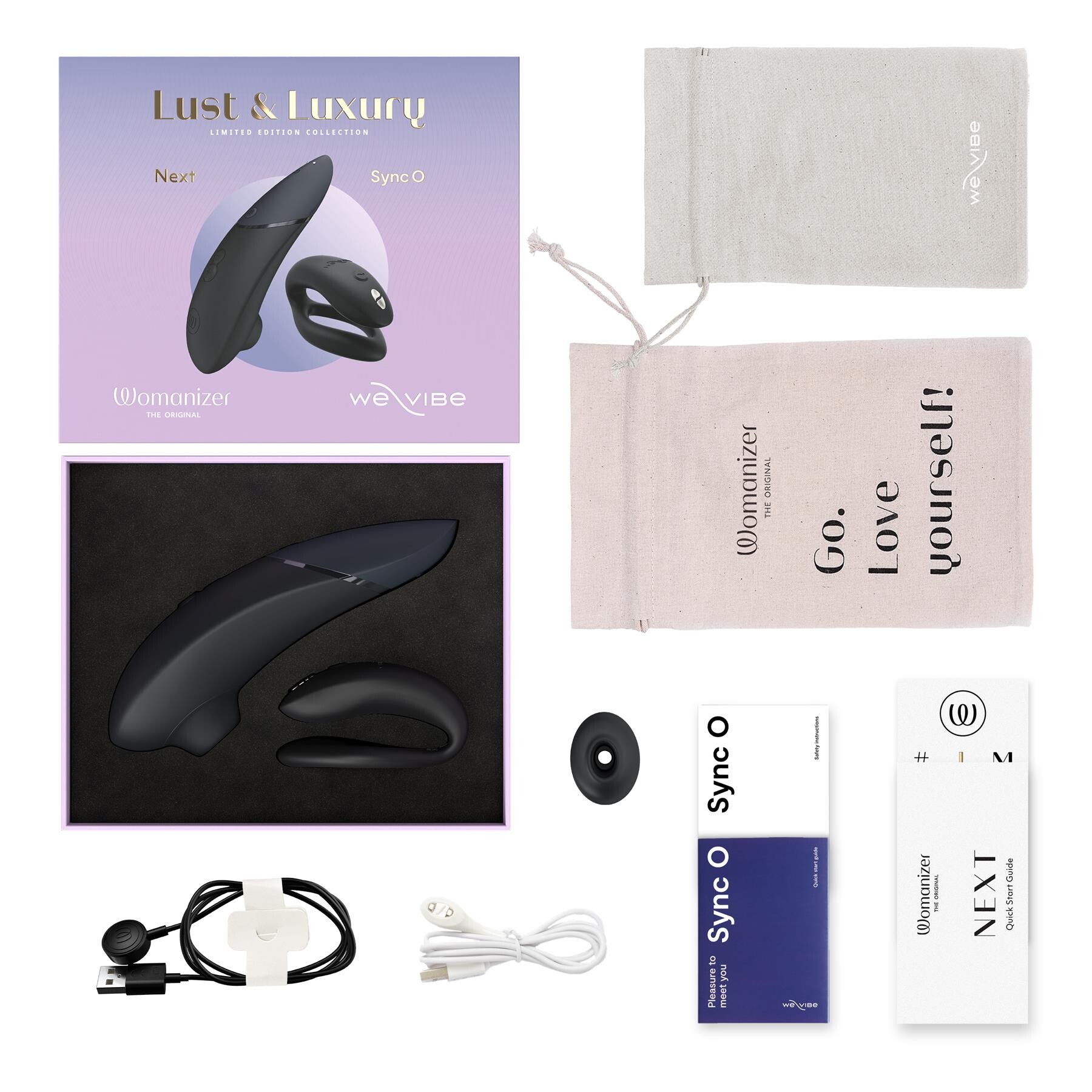 Womanizer + We-Vibe Lust & Lux Collection - All Components