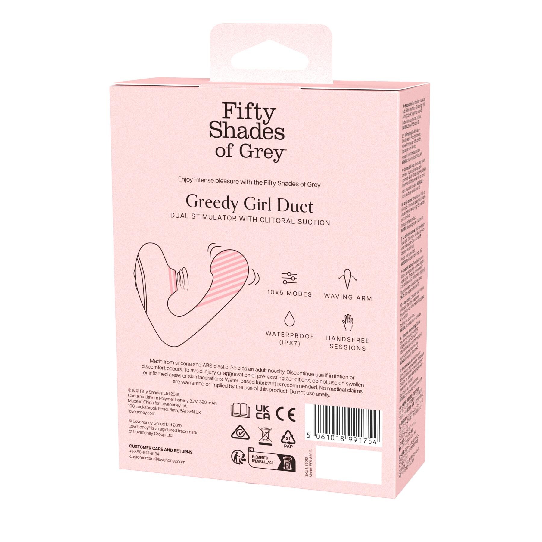 Fifty Shades of Grey Greedy Girl Duet - Back of Box