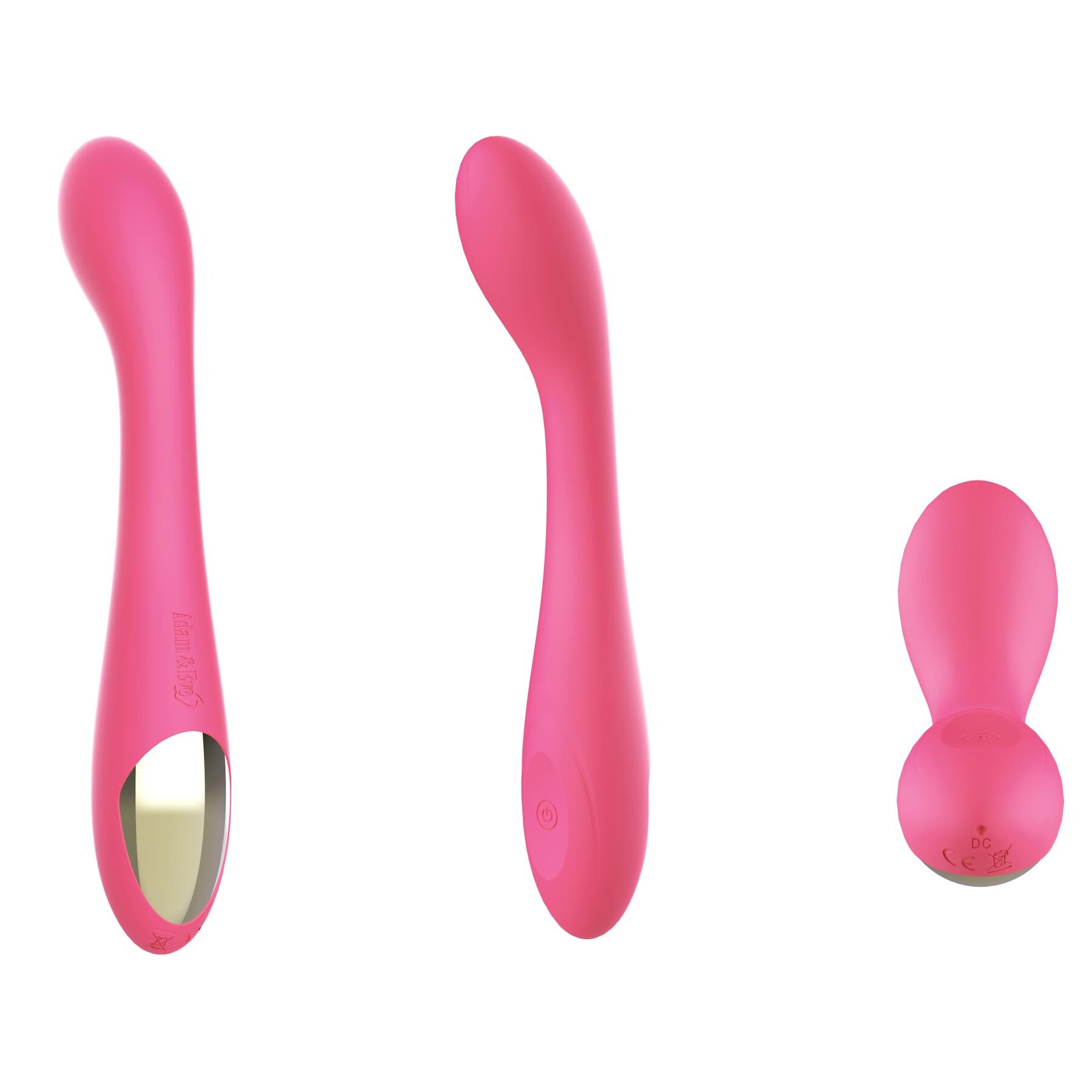 Adam & Eve Svelte G-Spot Vibrator - Product Shot - Front, Back, and End