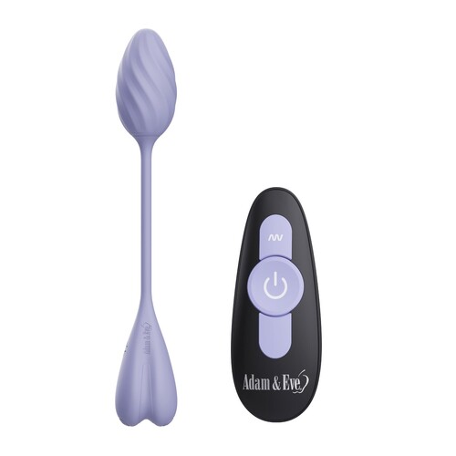 Adam & Eve Spiral Love Egg With Remote - Product and Remote