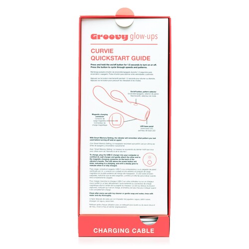Groovy Glow Ups Curvie Dual Stimulating Vibrator - Manual Inside Box