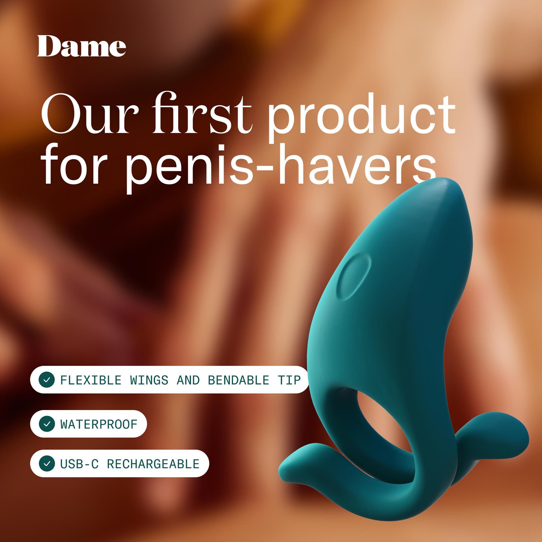Dame Hug Vibrating Penis Enhancer features 3