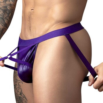 L640PURPLE REIN CROSSOVER JOCKSTRAP