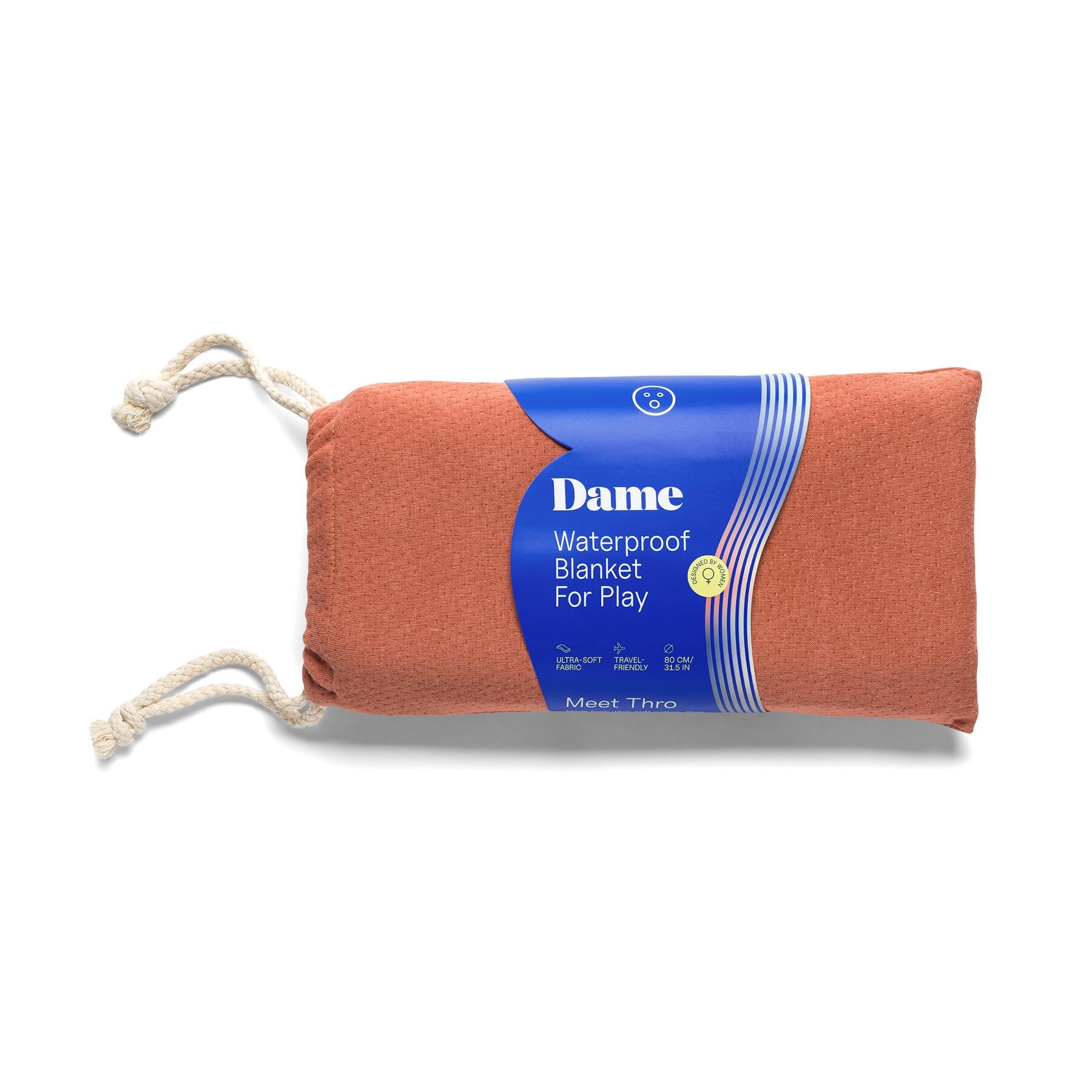 Dame Thro Waterproof Sex Blanket in pouch