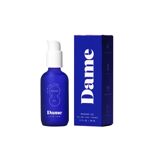 Dame Massage Oil and box