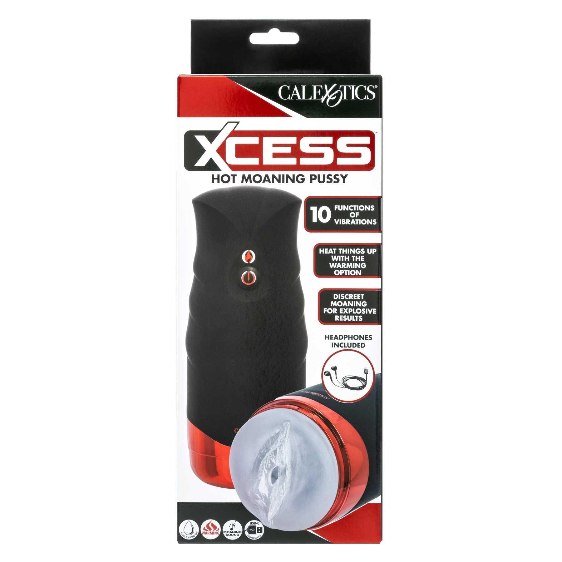 Xcess Hot Moaning Pussy Stroker w/Headphones packaging
