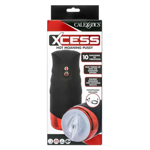 Xcess Hot Moaning Pussy Stroker w/Headphones packaging