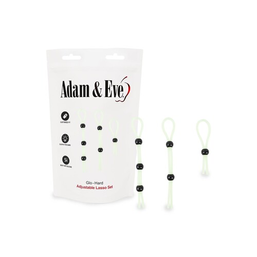 Adam & Eve Glo-Hard Adjustable Lasso - Product and Packaging